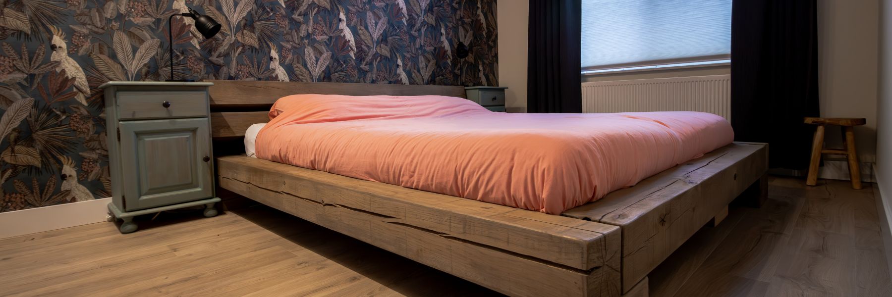 Rustiek eiken balkenbed