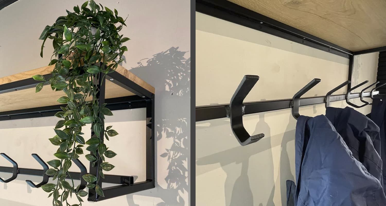Industriële kapstok, maatwerkproject van Weij Maatwerk en Interieur