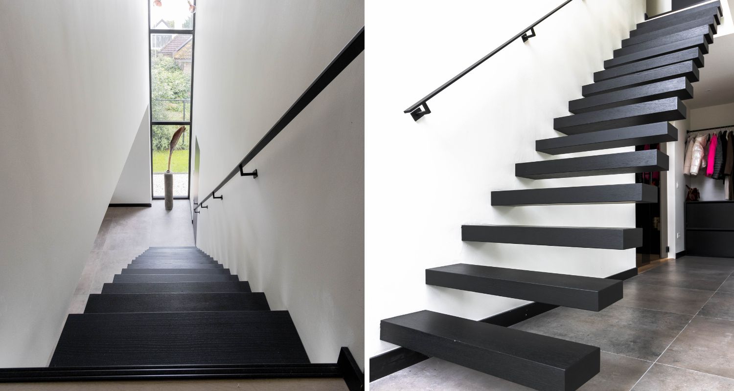 Zwevende trap, maatwerkproject van Weij Maatwerk en Interieur