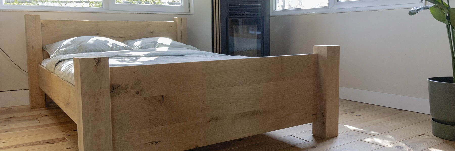 Basic rustiek eiken bed