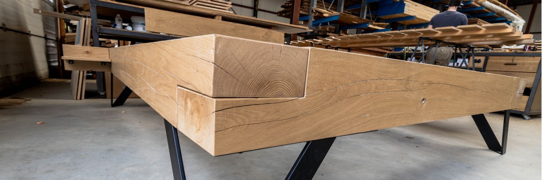 Bedombouw eiken balken