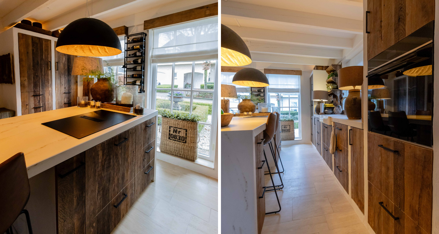 Barnwood keuken in Ibiza stijl, maatwerkproject van Weij Maatwerk en Interieur